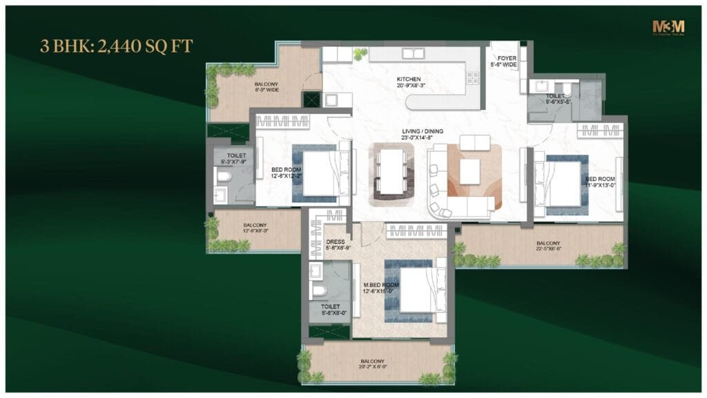 M3M Forestia West at GIC floor plan
